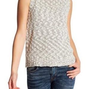 Nadaam Sleeveless Sweater Size S Black/White/Grey